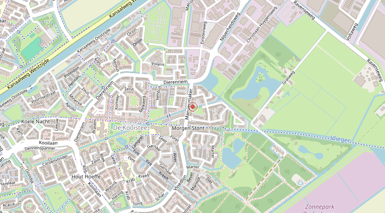Kaart van de omgeving van de melding