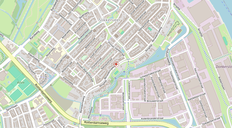 Kaart van de omgeving van de melding