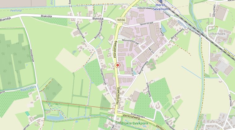 Kaart van de omgeving van de melding