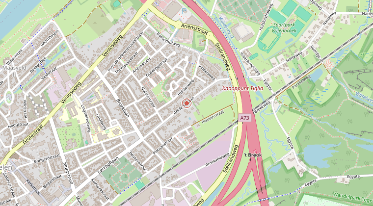 Kaart van de omgeving van de melding
