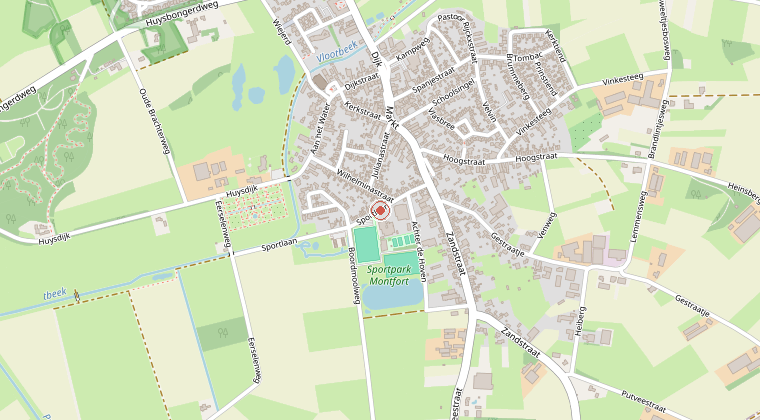 Kaart van de omgeving van de melding