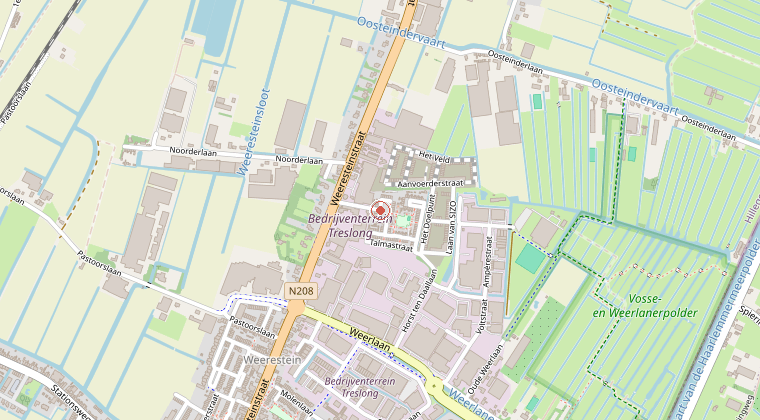 Kaart van de omgeving van de melding