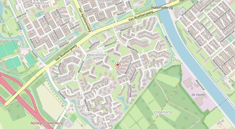 Kaart van de omgeving van de melding