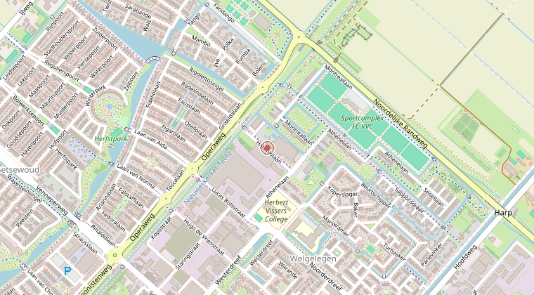 Kaart van de omgeving van de melding