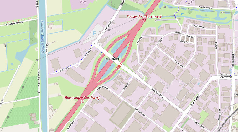 Kaart van de omgeving van de melding