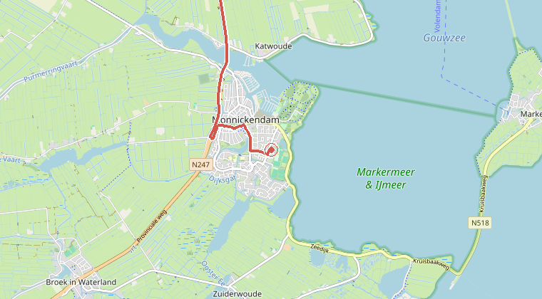 Kaart van de omgeving van de melding