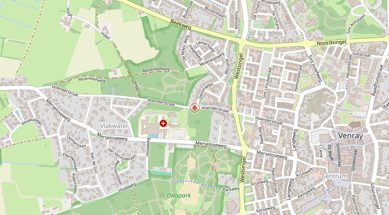 Kaart van de omgeving van de melding
