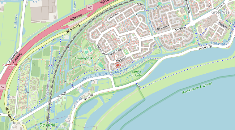Kaart van de omgeving van de melding