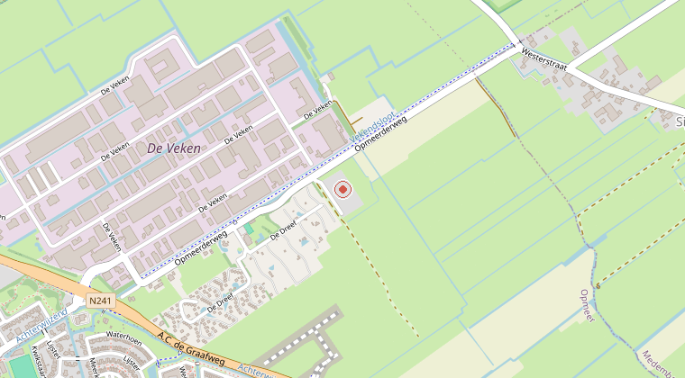 Kaart van de omgeving van de melding