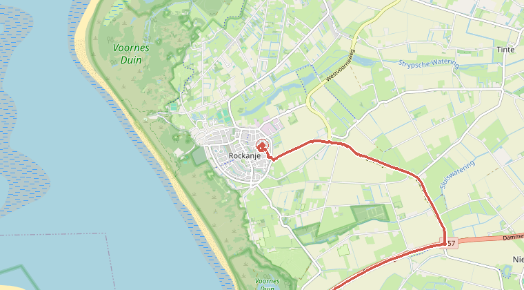 Kaart van de omgeving van de melding