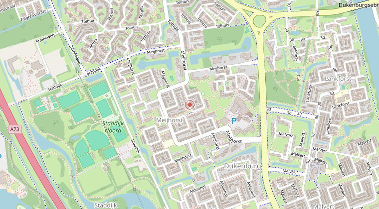Kaart van de omgeving van de melding