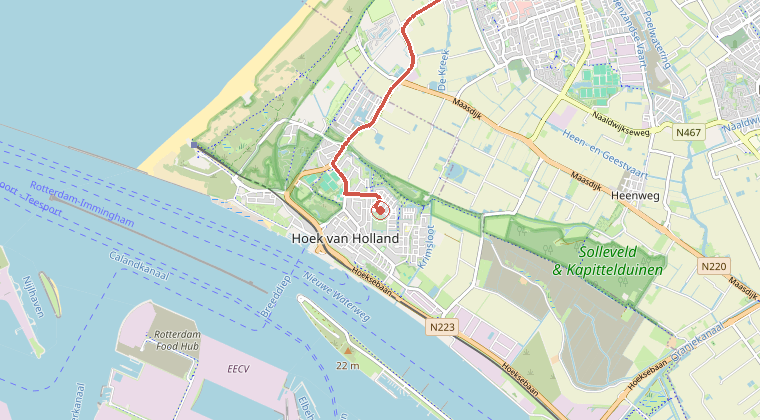 Kaart van de omgeving van de melding