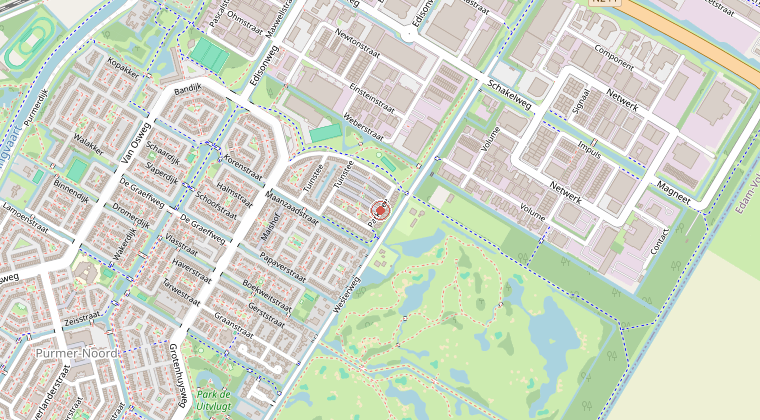 Kaart van de omgeving van de melding