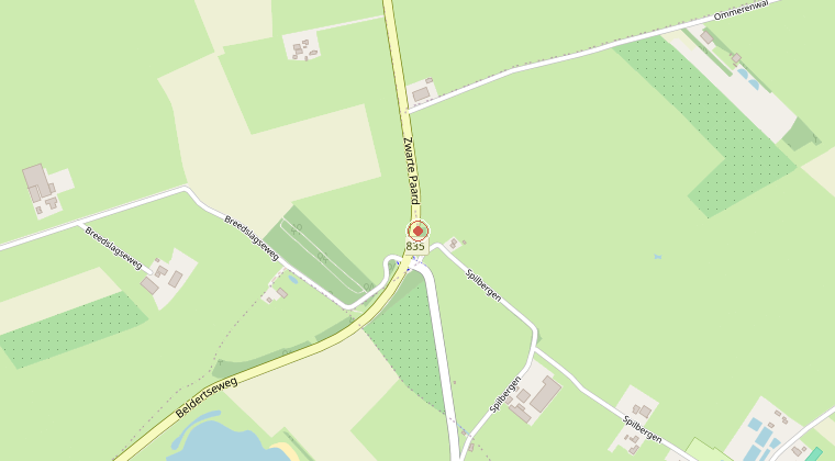 Kaart van de omgeving van de melding