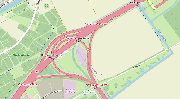 Kaart van de omgeving van de melding