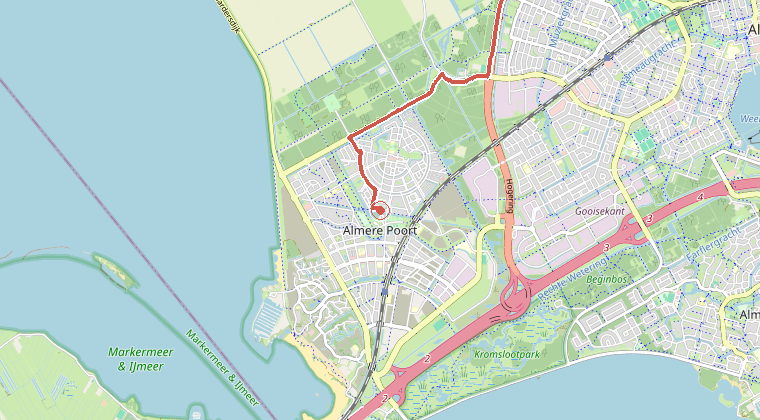 Kaart van de omgeving van de melding