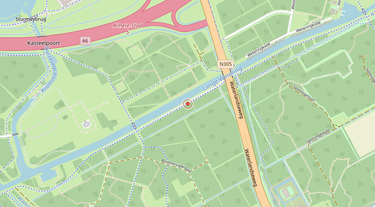 Kaart van de omgeving van de melding