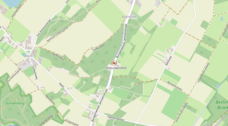 Kaart van de omgeving van de melding