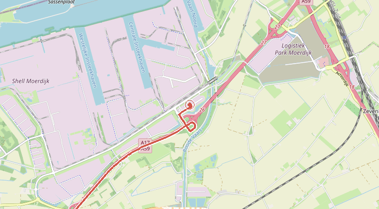 Kaart van de omgeving van de melding