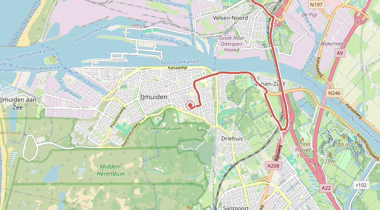 Kaart van de omgeving van de melding
