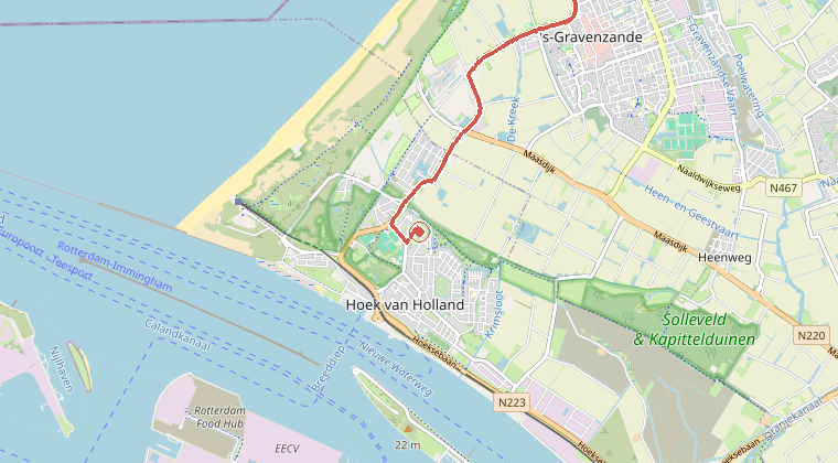 Kaart van de omgeving van de melding