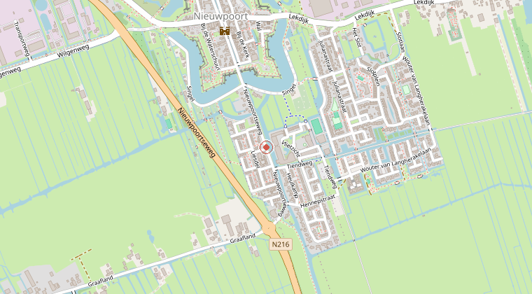 Kaart van de omgeving van de melding