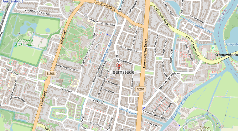 Kaart van de omgeving van de melding