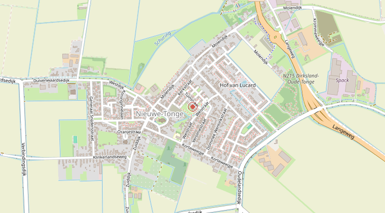 Kaart van de omgeving van de melding