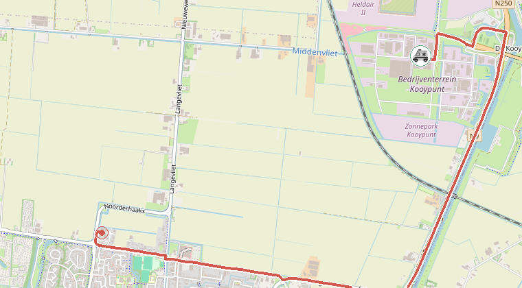 Kaart van de omgeving van de melding