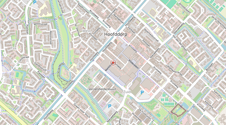 Kaart van de omgeving van de melding