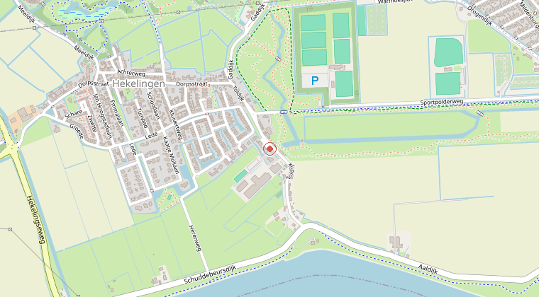 Kaart van de omgeving van de melding