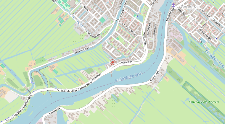 Kaart van de omgeving van de melding