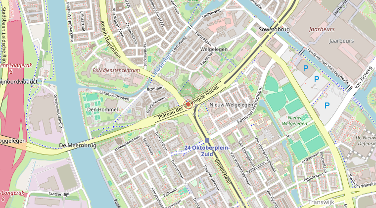 Kaart van de omgeving van de melding