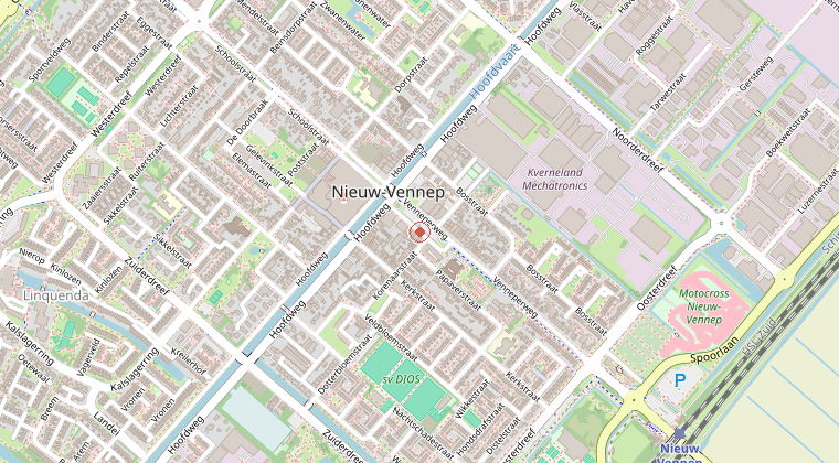 Kaart van de omgeving van de melding