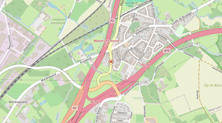 Kaart van de omgeving van de melding