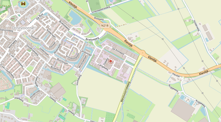 Kaart van de omgeving van de melding