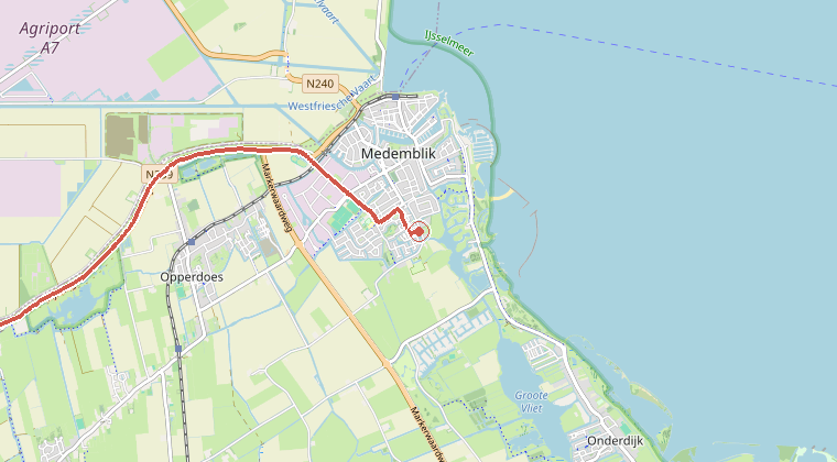 Kaart van de omgeving van de melding