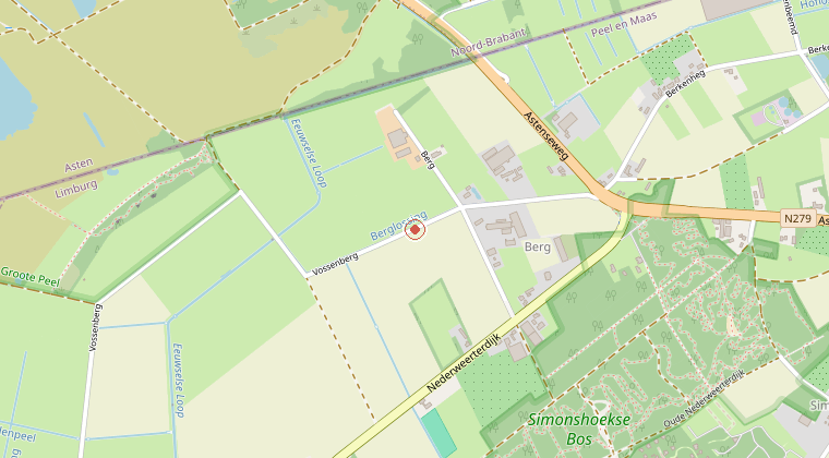 Kaart van de omgeving van de melding