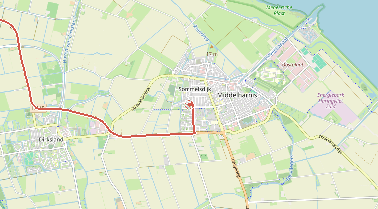 Kaart van de omgeving van de melding
