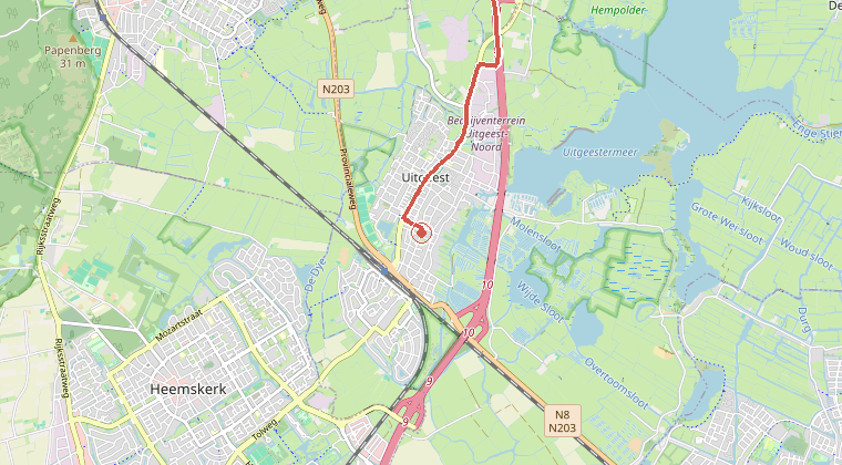 Kaart van de omgeving van de melding