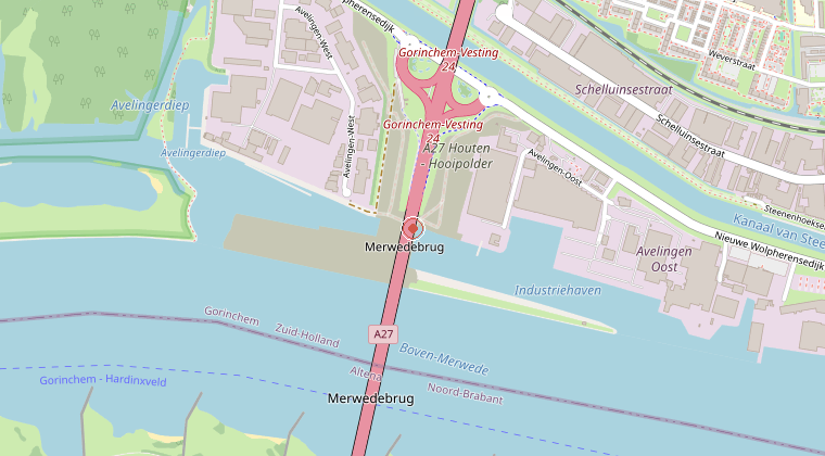 Kaart van de omgeving van de melding