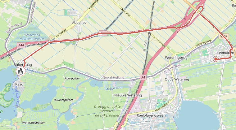 Kaart van de omgeving van de melding