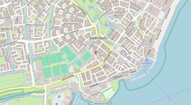 Kaart van de omgeving van de melding
