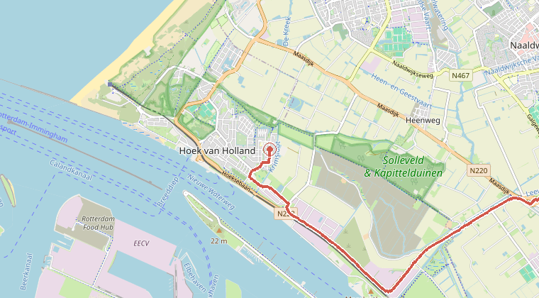 Kaart van de omgeving van de melding
