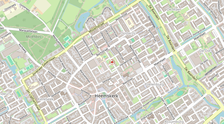 Kaart van de omgeving van de melding