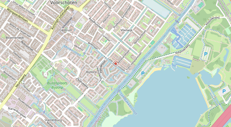 Kaart van de omgeving van de melding