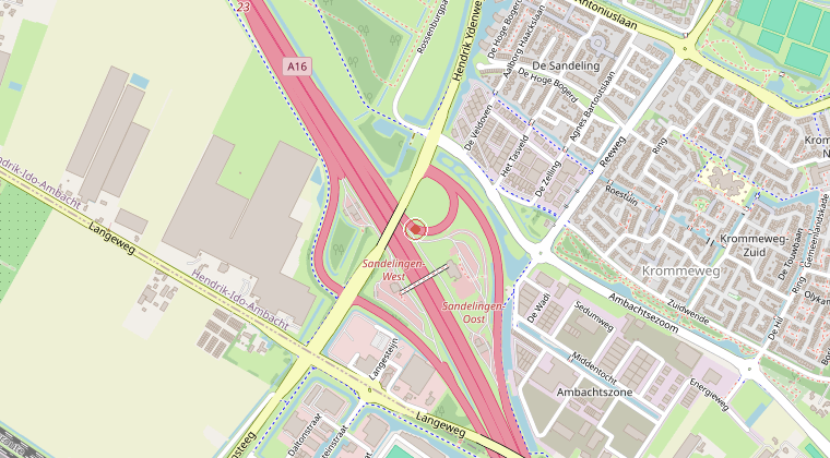 Kaart van de omgeving van de melding