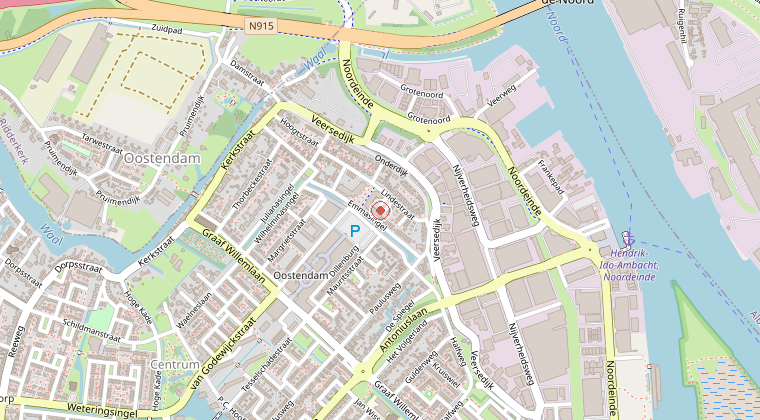 Kaart van de omgeving van de melding