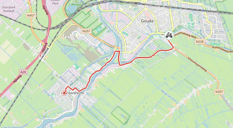 Kaart van de omgeving van de melding