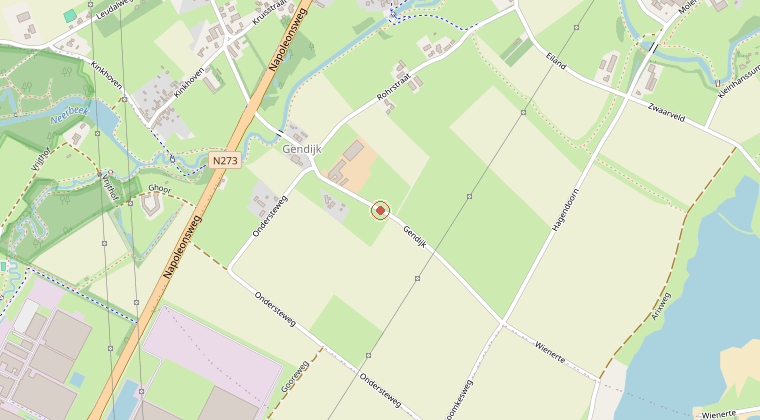 Kaart van de omgeving van de melding